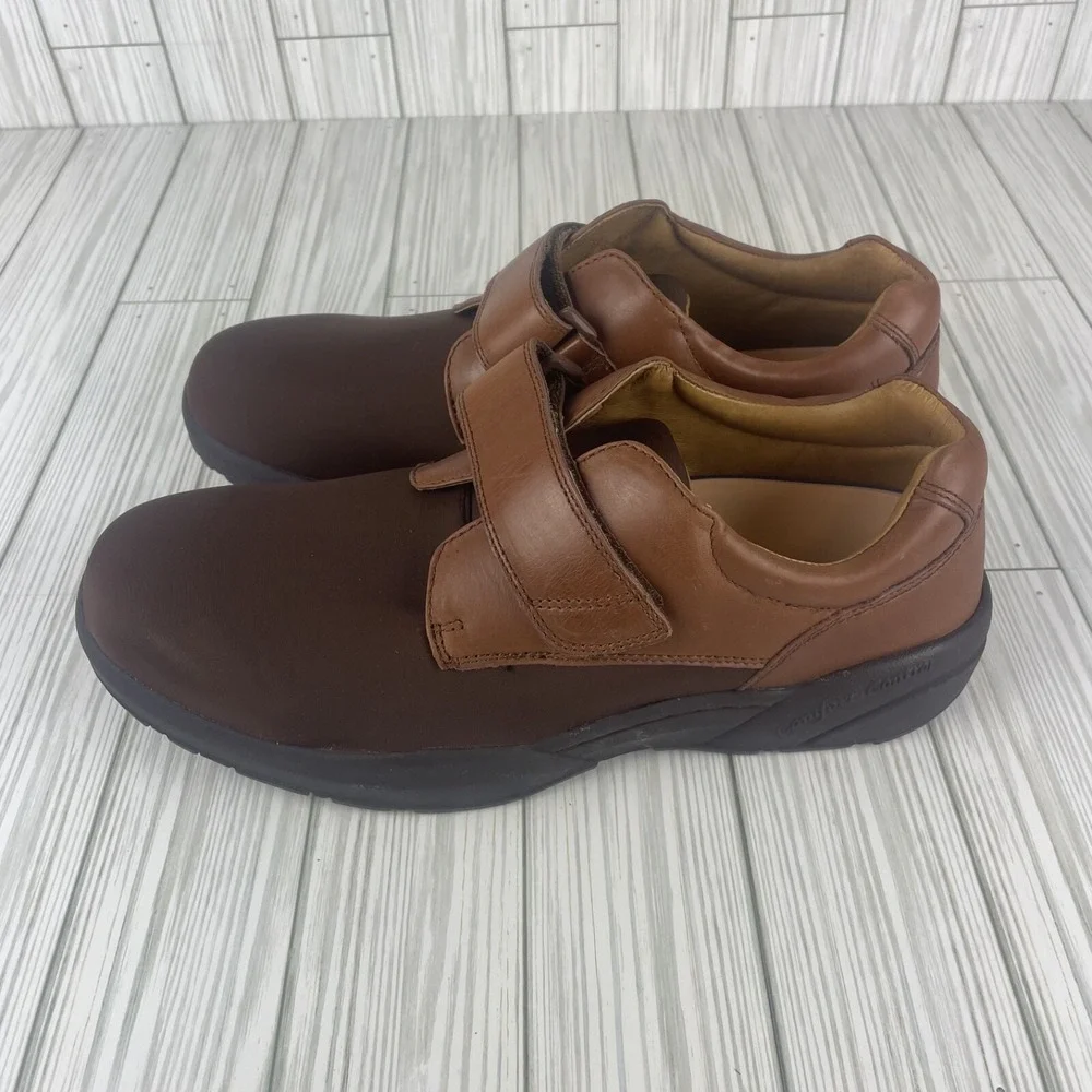 Dr. Comfort Brian Mens Stretchable Diabetic Casual Strap Shoe Brown 6520 Size 11